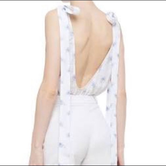 NWOT LoveShackFancy Low Back, Bow Sleeve Mandy Bodysuit - Picture 5 of 11